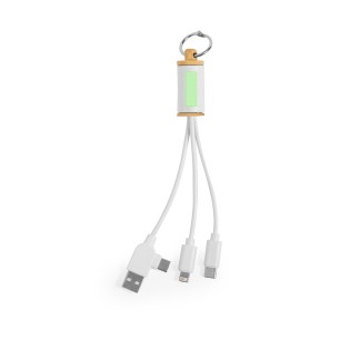 Poskin - Connexion Micro USB, Type C et Lightning 5V DC 2.4A | Cartons de Lait Recyclés/ Bambou