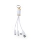 Poskin - Connexion Micro USB, Type C et Lightning 5V DC 2.4A | Cartons de Lait Recyclés/ Bambou