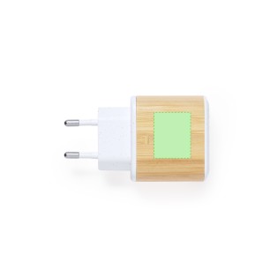 Sugax - Charge Rapide. 1 Sortie USB et 1 Sortie Type C | Paille de Blé/ ABS/ Bambou