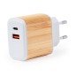 Sugax - Schnelle Aufladung. 1 USB Ausgäng und 1 Typ C Ausgang | Weizenstroh/ ABS/ Bambus Sugax - Schnelle Aufladung. 1 USB Ausgäng und 1 Typ C Ausgang | Weizenstroh/ ABS/ Bambus