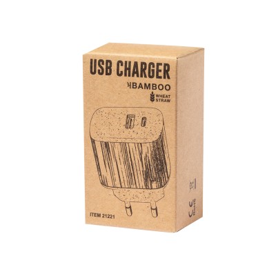 Sugax - Schnelle Aufladung. 1 USB Ausgäng und 1 Typ C Ausgang | Weizen