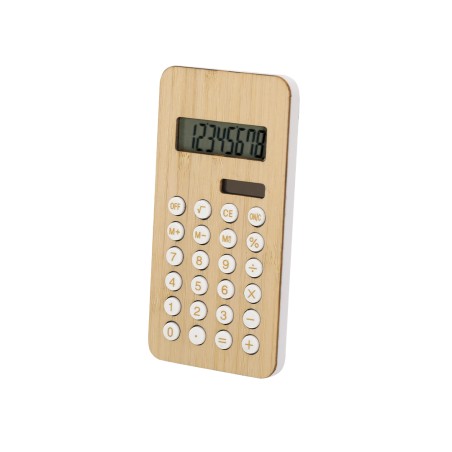Sitax - Solaire. 8 Chiffres. Pile Bouton Incluse | Bambou/ ABS