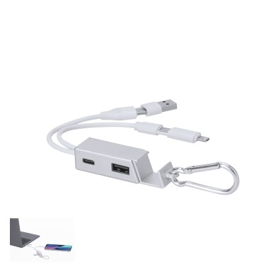Leony - 1 Port Type C. 1 Port USB 2.0. Connexion Micro USB, Type C et 