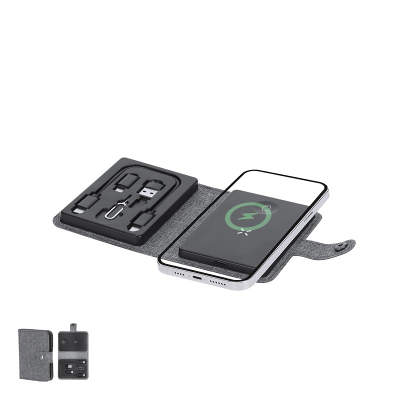 Zakary - Drahtlos 15W. Ladegerätkabel Set Inklusive. Geeignet für die datenübertragung. Anschluss Micro USB, Typ C und Lightning