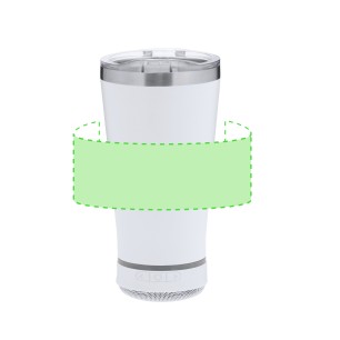 Tandix - Lumières Led Multicolores. 440 ml. Connexion Bluetooth. Puissance Sonore 3W. Batterie 300 mAh | Acier Inox