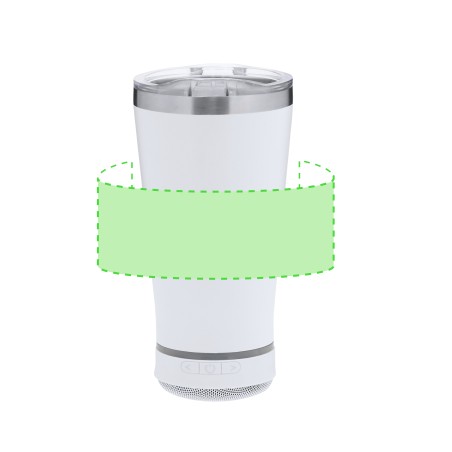 Tandix - Lumières Led Multicolores. 440 ml. Connexion Bluetooth. Puissance Sonore 3W. Batterie 300 mAh | Acier Inox