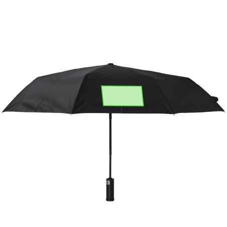 Pulsak - 1 Led. 23". Ouverture et Fermeture Automatiques. Système Anti-Vent. Étui Pongee RPET. Piles Bouton Incluses | Pongé 190