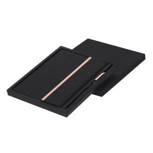 Kassex - Bloc Notes PU Recyclé. Couverture Rigide. 80 Feuilles. Stylo 