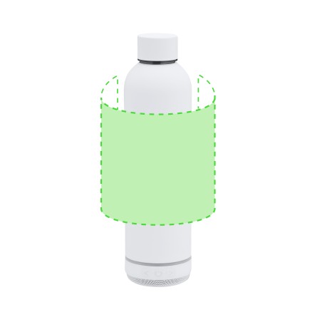 Meflex - Lumières Led Multicolores. 540 ml. Connexion Bluetooth. Puissance Sonore 3W. Batterie 300 mAh | Acier Inox