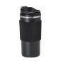 Mirka - Wärme Flasche Rostfreier Stahl, 470 ml. Notizblock PU, Flexibler Einband. 100 Blätter. Roller Aluminium