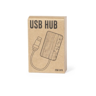 Layais - 1 Typ C Hub. 2 Hubs USB 2.0 | Bambus/ Marmor Extrakten