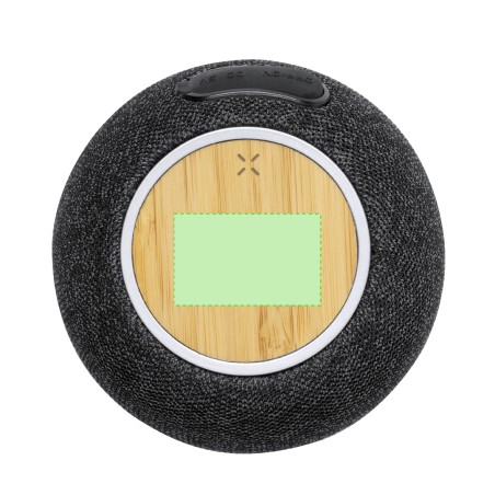 Cedric - Drahtlos 15W. Bluetooth Anschluss. Schallleistung 5W. Batterie 1200 mAh | Polyester 300D RPET/ Bambus