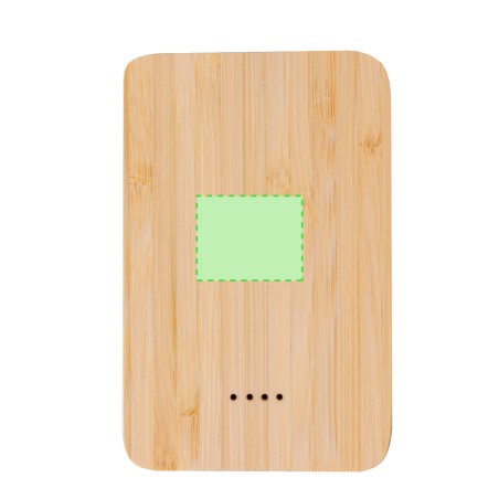 Newin - 5000 mAh. 2 Sorties USB. Sortie et Entrée Type C | Aluminium Recyclé/ Bambou