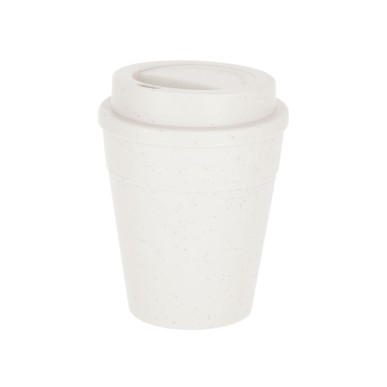 Cosmor - Trinkbecher PP, 370 ml. Notizblock Weizenstroh/ PP, Flexibler
