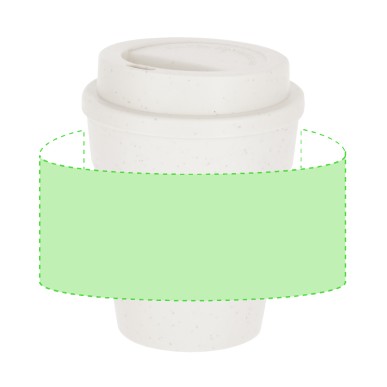 Cosmor - Trinkbecher PP, 370 ml. Notizblock Weizenstroh/ PP, Flexibler