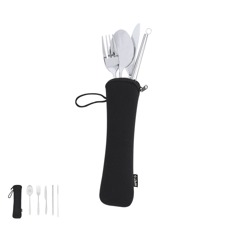 Sinix - 5 Pièces. Étui Soft Shell RPET | Acier Inox