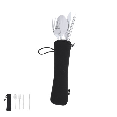 Sinix - 5 Pièces. Étui Soft Shell RPET | Acier Inox