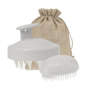 Puxar - Brosse Démêlante. Émulsionneur. Étui Polyester RPET | Paille d