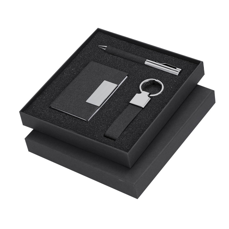 Fraxen - Porte-Cartes 1 Compartiment. Stylo. Porte-Clés | Polyester 300D RPET/ Métal