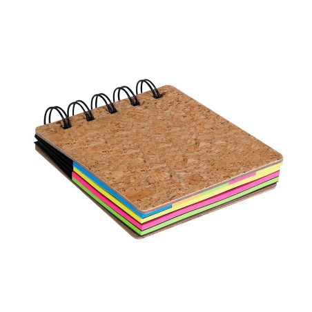 Terny - 75 Haftnotizen 5 x 7,5 cm. 125 Mini Haftnotizen 1,5 x 5 cm | Kork
