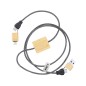 Segers - Geeignet für die datenübertragung. Anschluss Micro USB, Typ C und Lightning PD 60W | Bambus/ Polyester RPET Segers - Geeignet für die datenübertragung. Anschluss Micro USB, Typ C und Lightning PD 60W | Bambus/ Polyester RPET