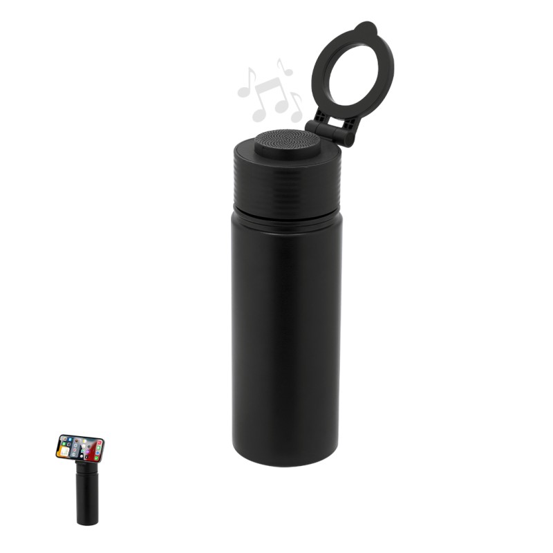 Bundy - 500 ml. Magnetisch. Bluetooth Anschluss. Schallleistung 3W. Batterie 600 mAh | Rostfreier Stahl Bundy - 500 ml. Magnetisch. Bluetooth Anschluss. Schallleistung 3W. Batterie 600 mAh | Rostfreier Stahl