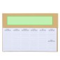 Isan - 125 Blätter. 7 Sprachen. 100 Mini Haftnotizen 1,2 x 4,5 cm. Reclycling Pappe Kugelschreiber und Lineal Holz Inklusive | R