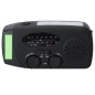 Cartney - 1 Led. 2 Modes de Lumière, Fixe et Clignotante. 2000 mAh. Radio AM/FM. Charge Solaire et Manuelle