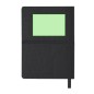 Vierax - Flexibler Einband. 80 Blätter. 25 Haftnotizen 7,5 x 7,5 cm. 125 Mini Haftnotizen 1,2 x 4,5 cm | Reclycling PU