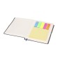 Vierax - Flexibler Einband. 80 Blätter. 25 Haftnotizen 7,5 x 7,5 cm. 125 Mini Haftnotizen 1,2 x 4,5 cm | Reclycling PU
