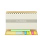 Gambel - Hardcover-Abdeckung. 46 Blätter + 14 Planung Blätter. 25 Haftnotizen 4,5 x 6 cm. 25 Haftnotizen 4,5 x 4,5 cm. 125 Mini 