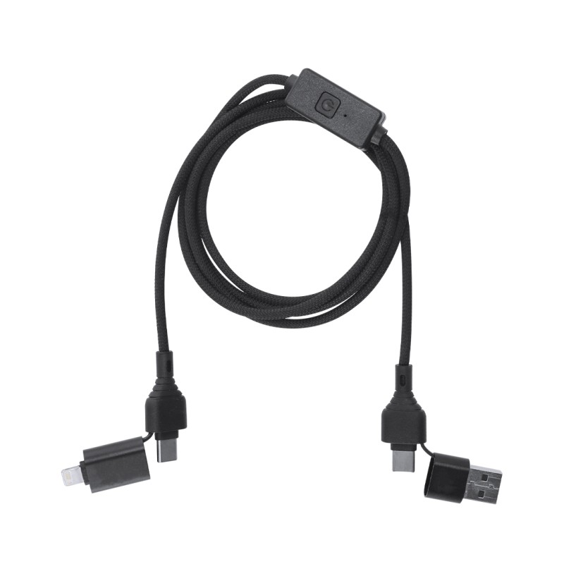 Gabbo - Geeignet für die datenübertragung. Anschluss Typ C und Lightning PD 60W | Reclycling Aluminium/ Polyester RPET Gabbo - Geeignet für die datenübertragung. Anschluss Typ C und Lightning PD 60W | Reclycling Aluminium/ Polyester RPET