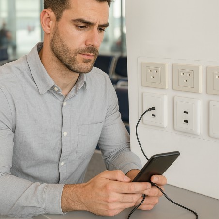 Gabbo - Geeignet für die datenübertragung. Anschluss Typ C und Lightning PD 60W | Reclycling Aluminium/ Polyester RPET