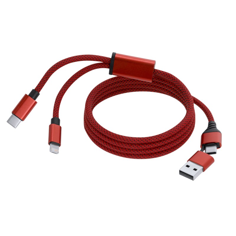 Briony - Magnetisch. Anschluss Micro USB, Typ C und Lightning 5V DC 2A | Aluminium/ Polyester Briony - Magnetisch. Anschluss Micro USB, Typ C und Lightning 5V DC 2A | Aluminium/ Polyester