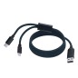 Briony - Magnetisch. Anschluss Micro USB, Typ C und Lightning 5V DC 2A | Aluminium/ Polyester Briony - Magnetisch. Anschluss Micro USB, Typ C und Lightning 5V DC 2A | Aluminium/ Polyester