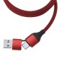Briony - Magnetisch. Anschluss Micro USB, Typ C und Lightning 5V DC 2A | Aluminium/ Polyester Briony - Magnetisch. Anschluss Micro USB, Typ C und Lightning 5V DC 2A | Aluminium/ Polyester