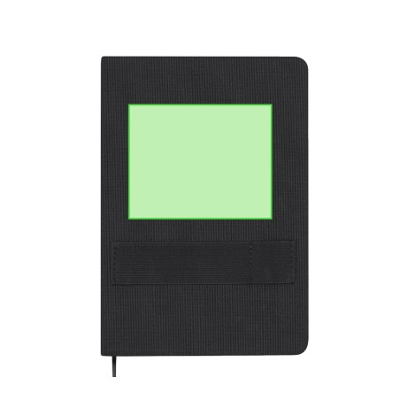 Rubin - Hardcover-Abdeckung. 80 Blätter. Kugelschreiber Aluminium Inklusive. Gummierung. Jumbo Mine | Polyester 600D RPET