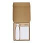 Rymarek - Wärme Flasche Rostfreier Stahl, 500 ml. PU-Notizblock, Hardcover, 80 Seiten. Kugelschreiber Aluminium, Jumbo Mine