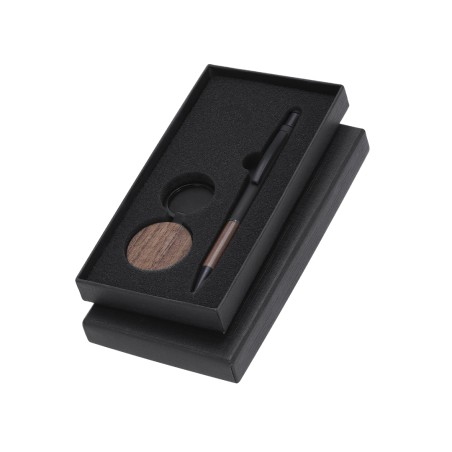 Lonlok - Stylo Aluminium/ Bois. Porte-Clés Métal/ Bois | Métal/ Bois