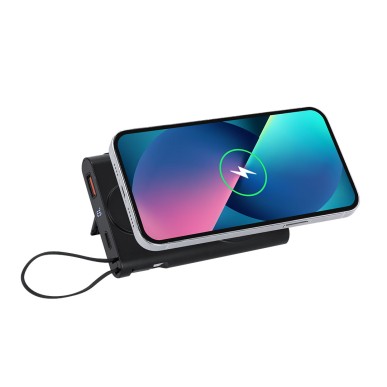 Barian - Sans Fil 15W. Magnétique. 10000 mAh. 1 Sortie USB. Sortie et 