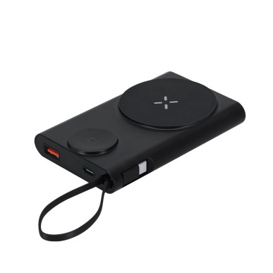 Barian - Sans Fil 15W. Magnétique. 10000 mAh. 1 Sortie USB. Sortie et 