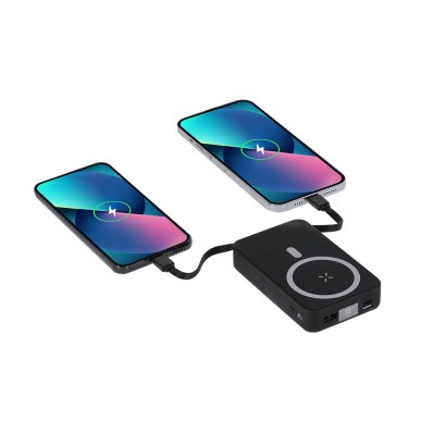 Granzax - Sans Fil 15W. Magnétique. 10000 mAh. 1 Sortie USB, 1 Lightni