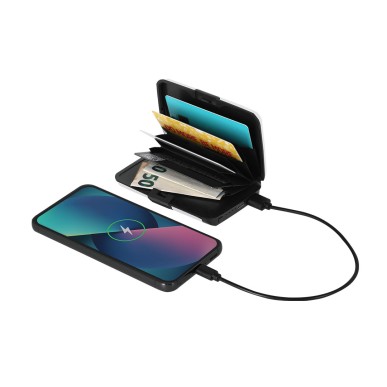 Chefler - RFID Schutz. 5 Abteilungen. 2000 mAh. USB Ausgang. Typ C Aus
