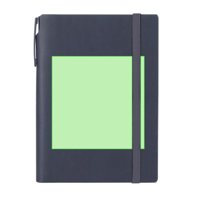 Sphere - Bloc Notes PU Recyclé. Couverture Rigide. 96 Feuilles. Stylo 