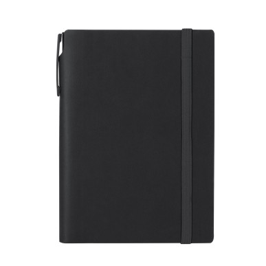 Sphere - Bloc Notes PU Recyclé. Couverture Rigide. 96 Feuilles. Stylo 