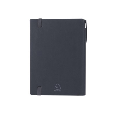 Sphere - Bloc Notes PU Recyclé. Couverture Rigide. 96 Feuilles. Stylo 