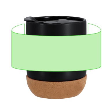 Forar - Tasse Céramique/ Liège, 330 ml. Bloc PU/ Liège, Couverture Rig