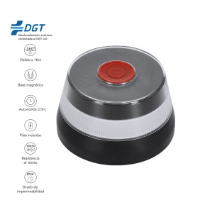 Pylon - 12 Leds Clignotantes. Magnétique. 3 Piles AA Incluses