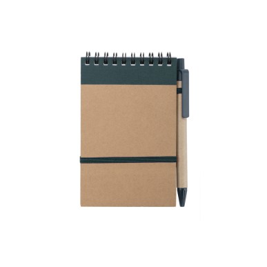 Ecocard - Hardcover-Abdeckung. 70 Blätter. Reclycling Pappe Kugelschre