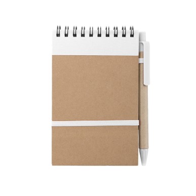 Ecocard - Hardcover-Abdeckung. 70 Blätter. Reclycling Pappe Kugelschre